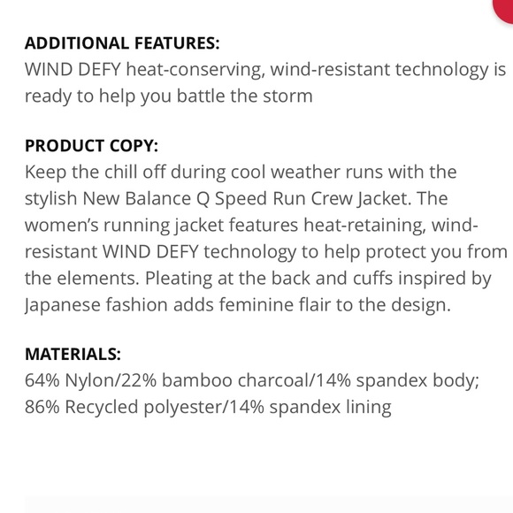 New Balance Run Crew Jacket - no tag - Picture 6 of 15